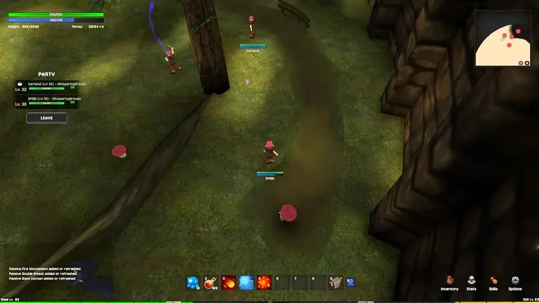 Three Torebia players exploring a forest path together